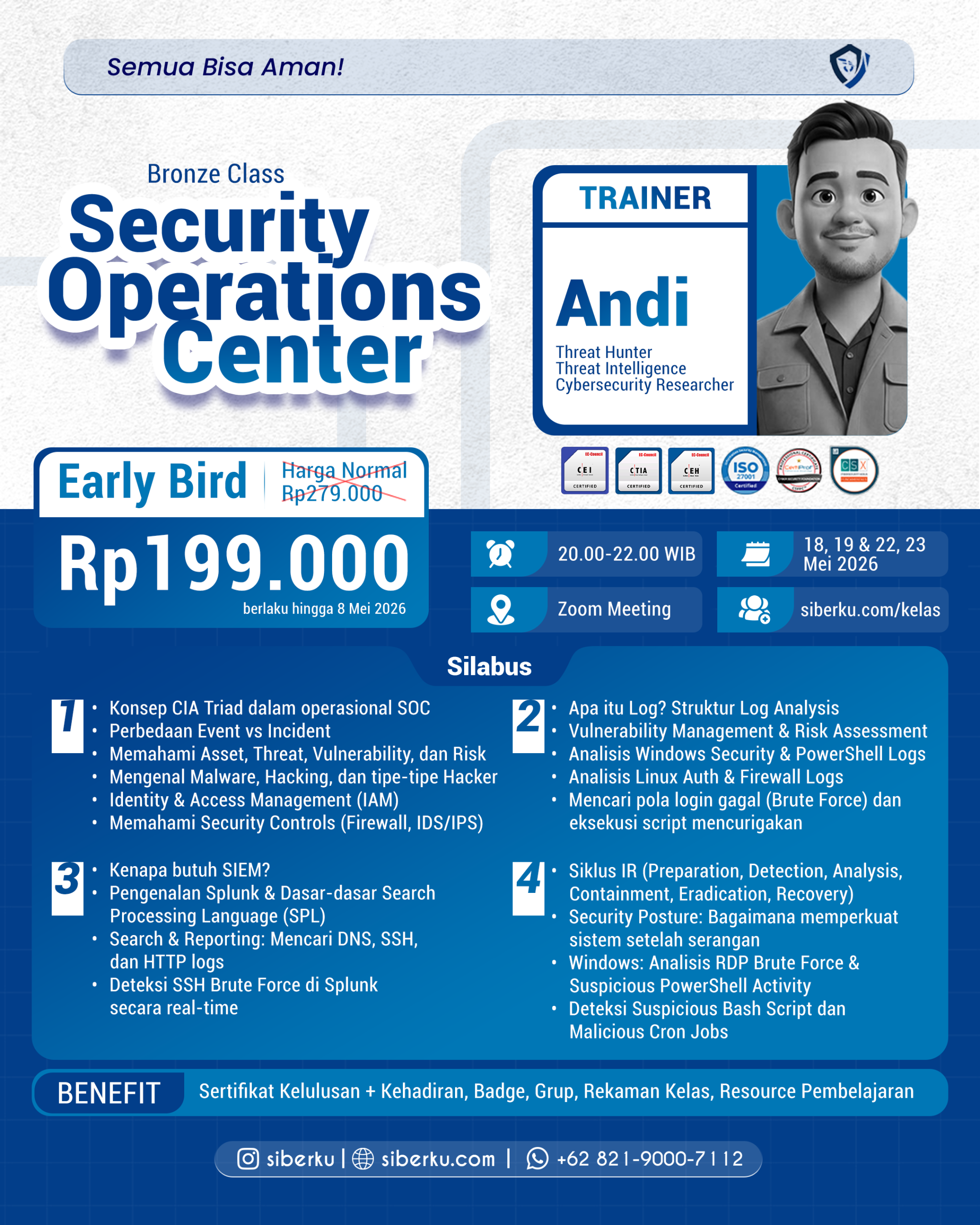 Pendaftaran Kelas SOC – Bronze Class